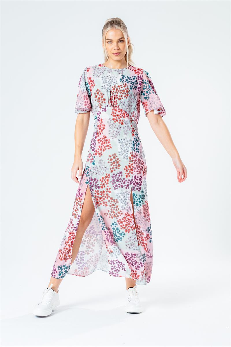 kratka ženska haljina, print dizajn