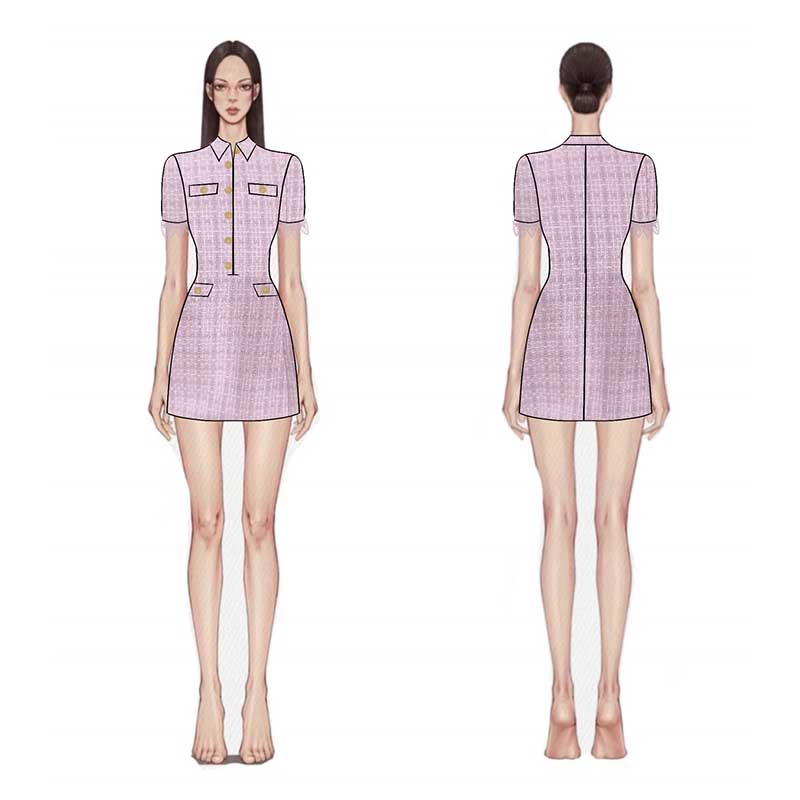 custom mini shirts dress for women