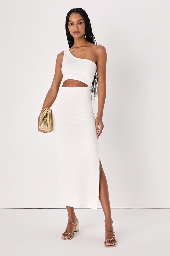 Custom One Shoulder Cutout Dress