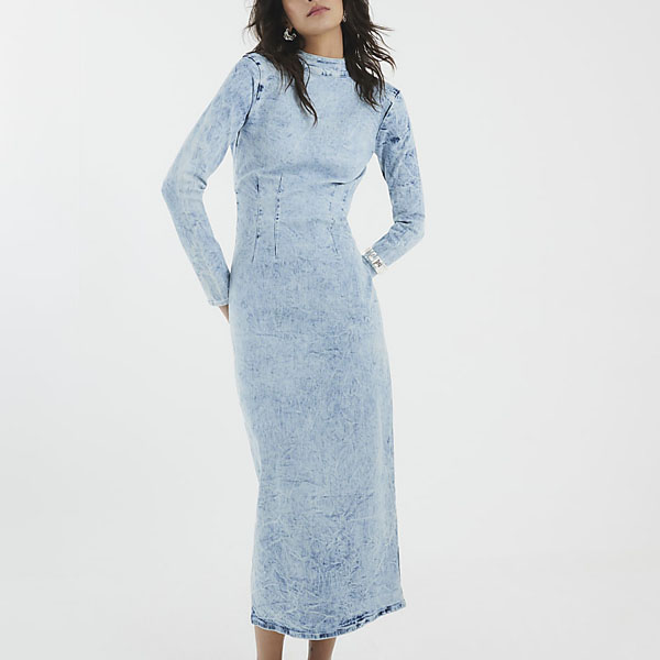 blue denim dress