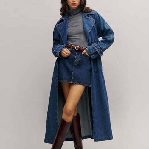 oversized denim coat