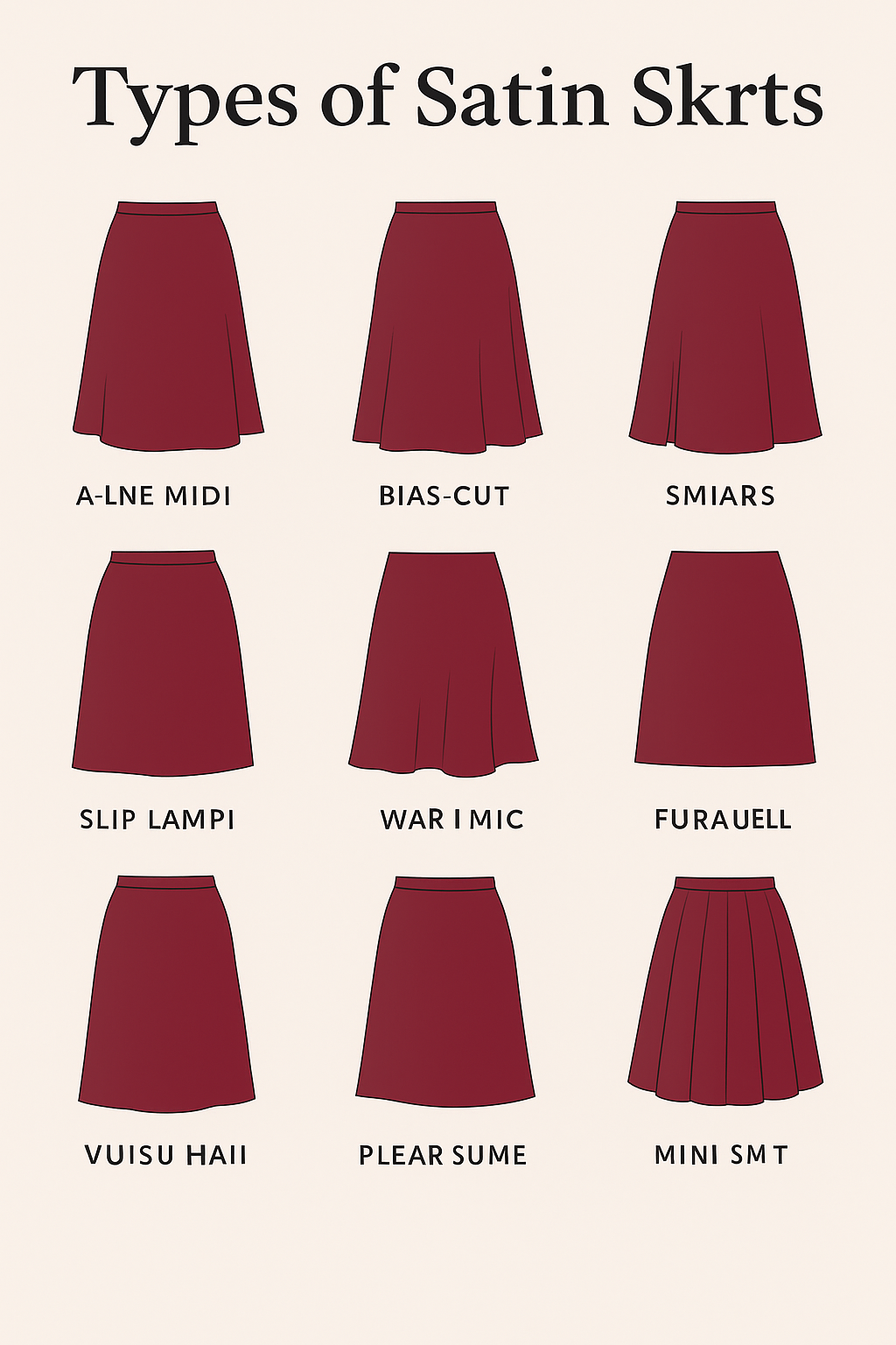 satin skirts for women
