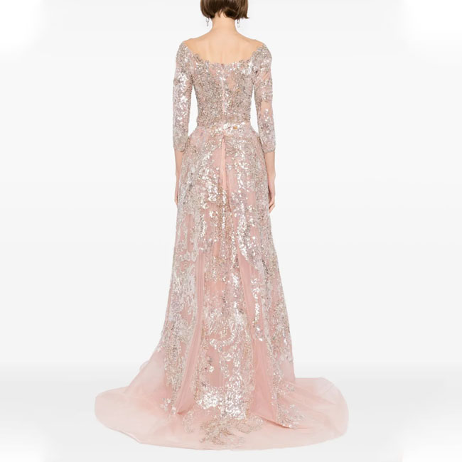 sequin tulle gown manufacturer