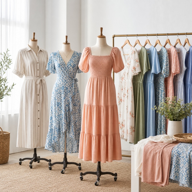 Casual ladies dresses for private label fashion brands