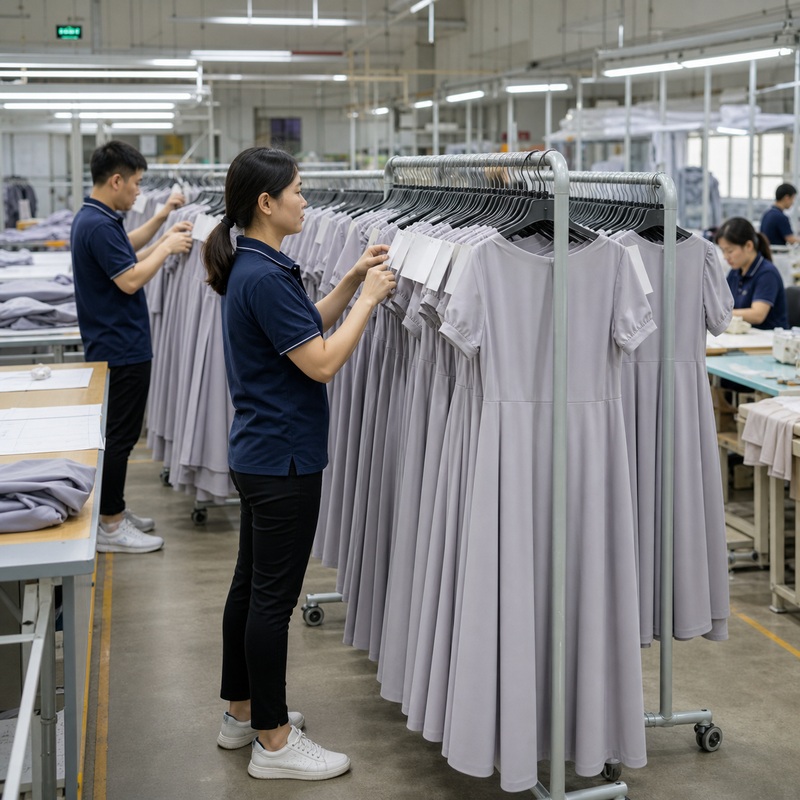 Bulk dress production control in garment factory