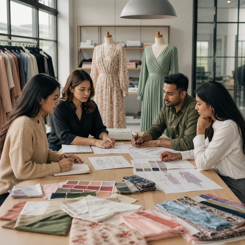 Fashion brand dress collection development support
