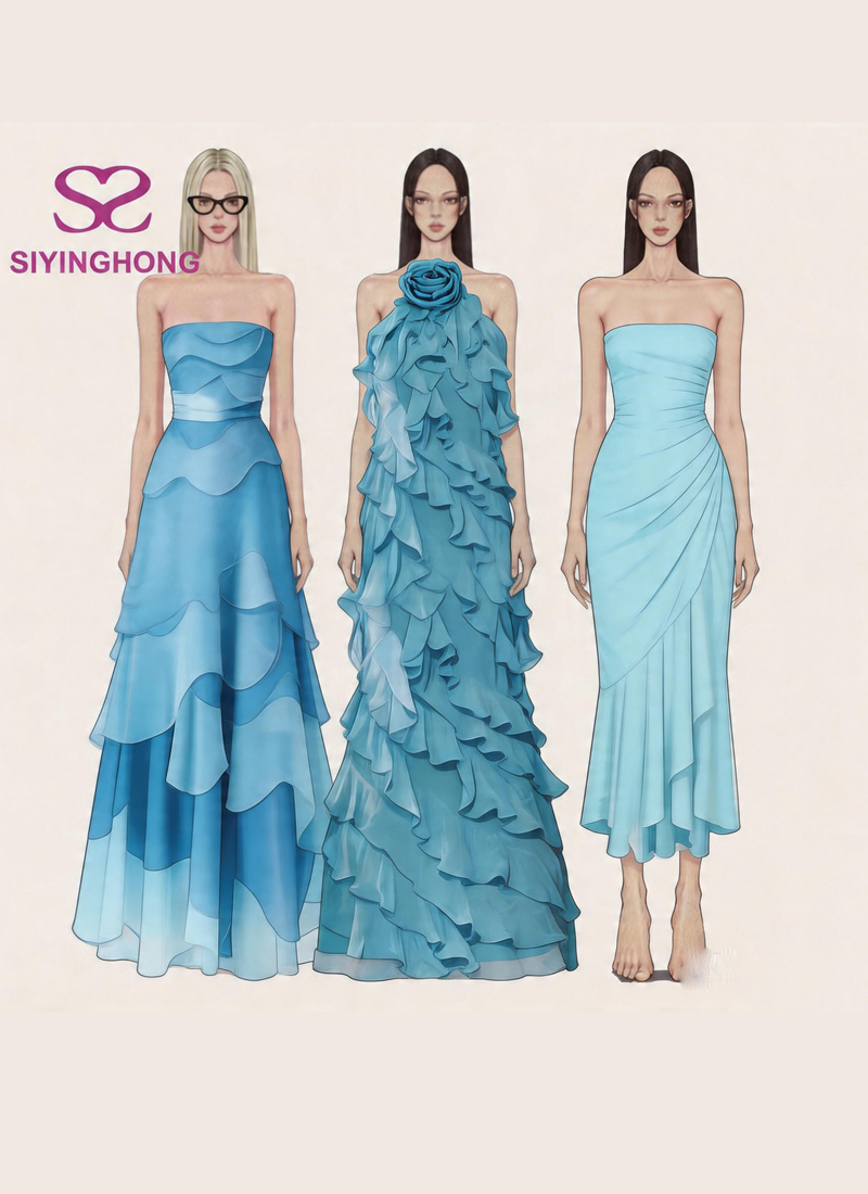 Blue Hoco Dress