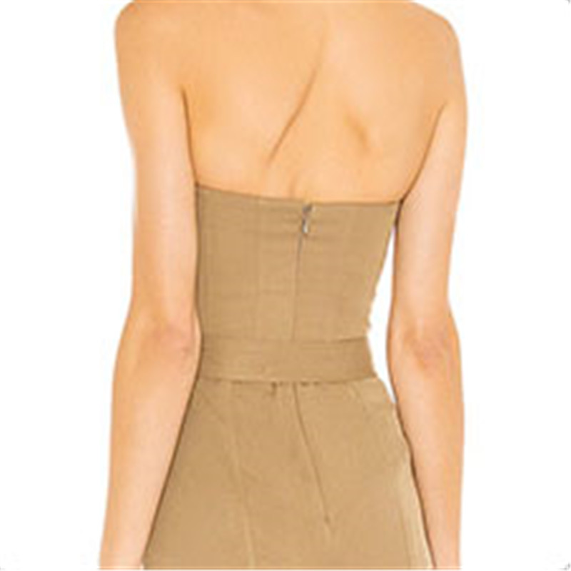 Custom made sleeveless casual off the shoulder jumpsuit with belt (2)