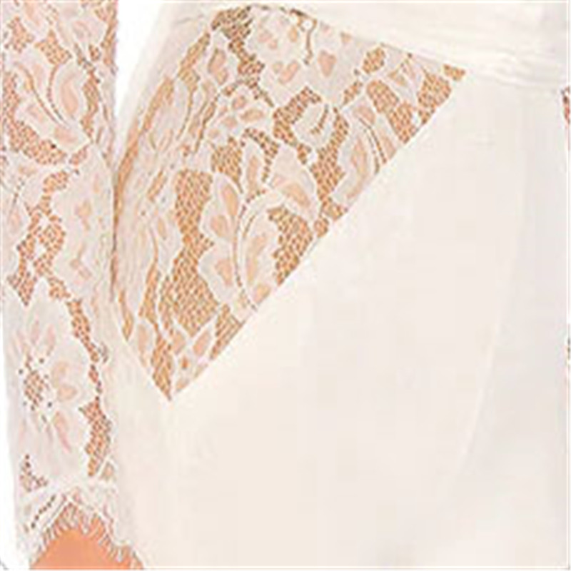 Custom sexy white lace long sleeve jumpsuit for women (1)