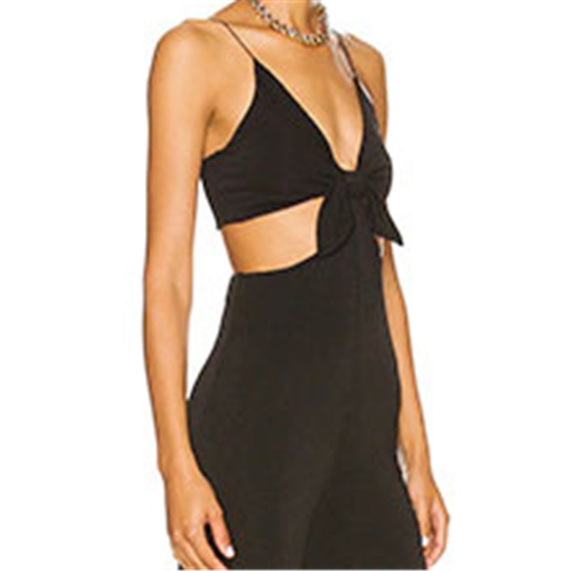 Hot selling sleeveless waisted jumpsuit (3)