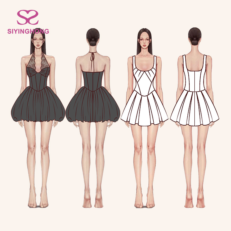 open back mini dress