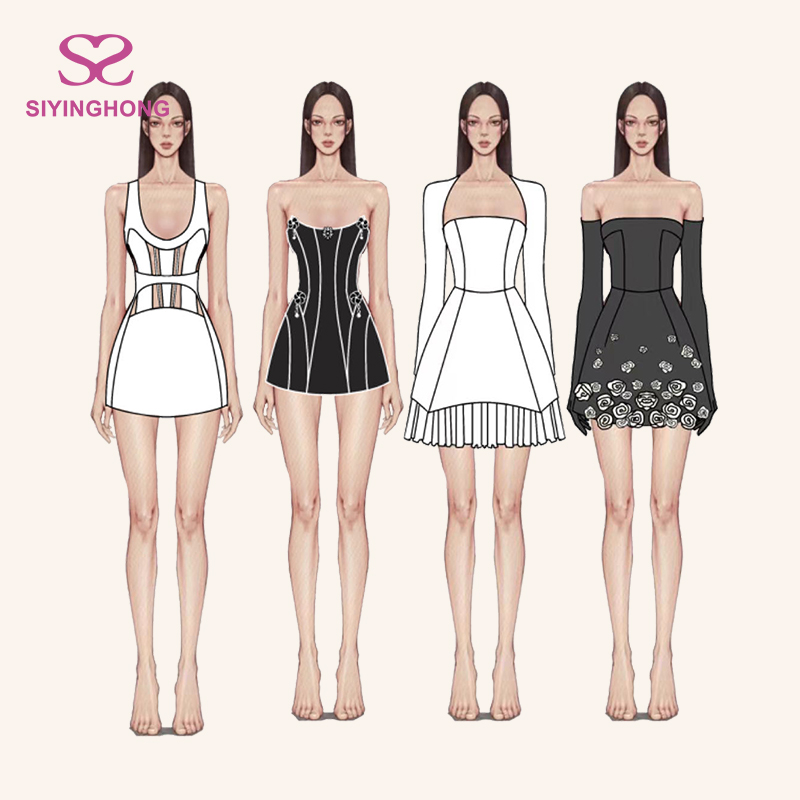 custom white corset mini dress factory