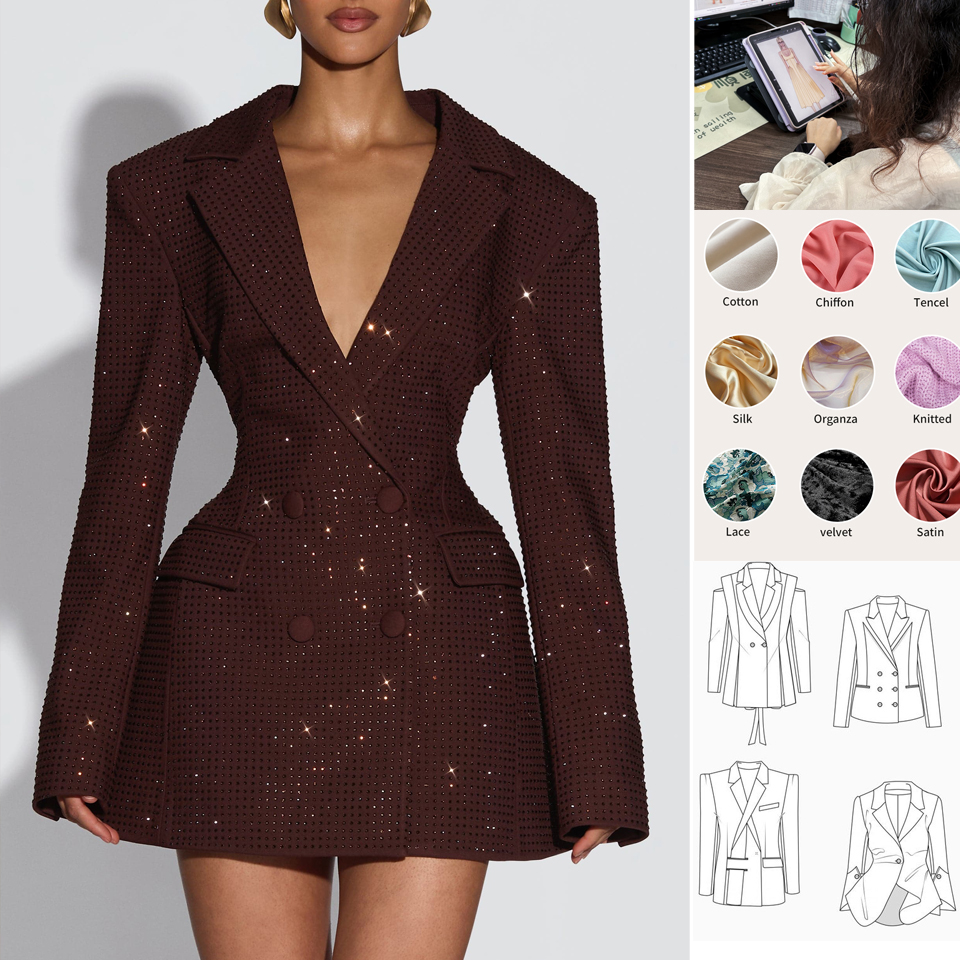 sequin blazer dress