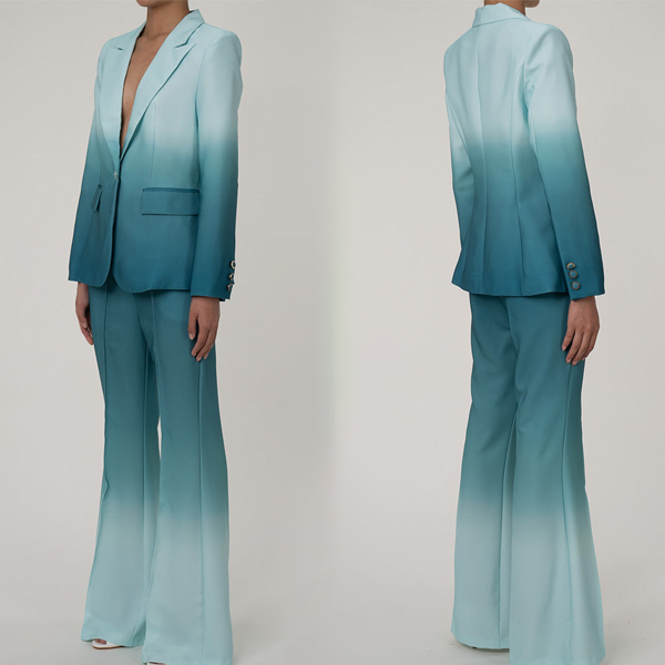 blazer with color transition