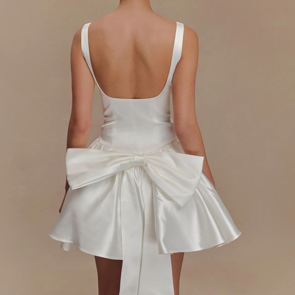 bow mini dress