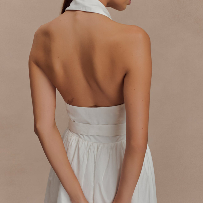 custom collared midi dress