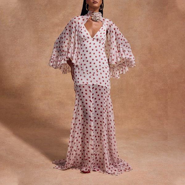 custom printed maxi dress