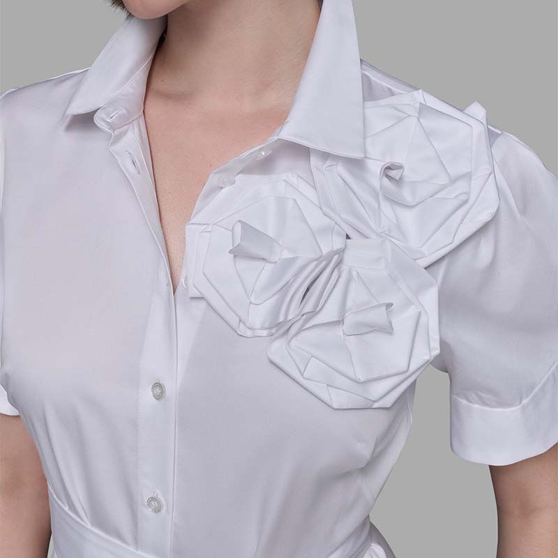 white women shirt dress