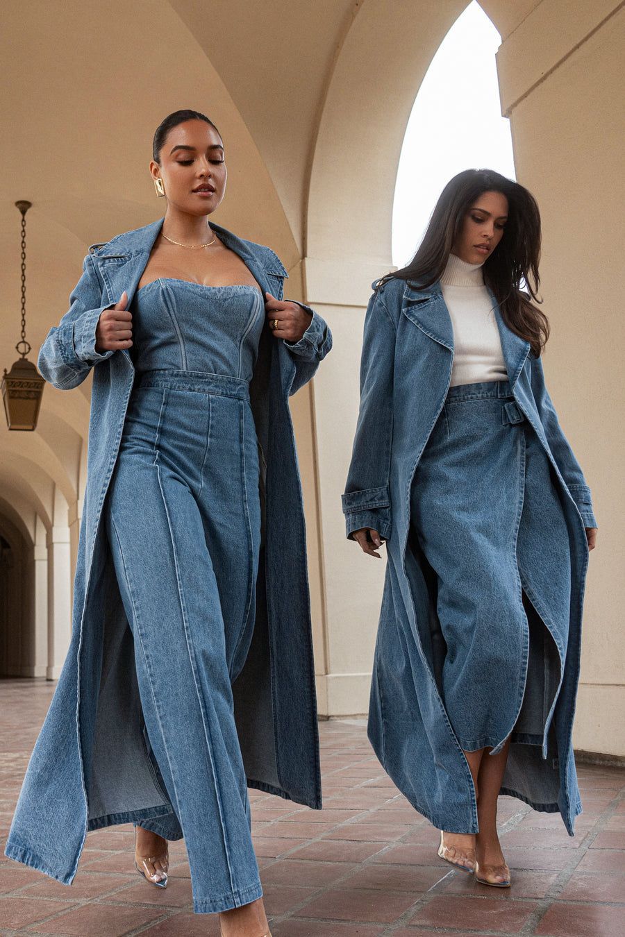 denim trench coats