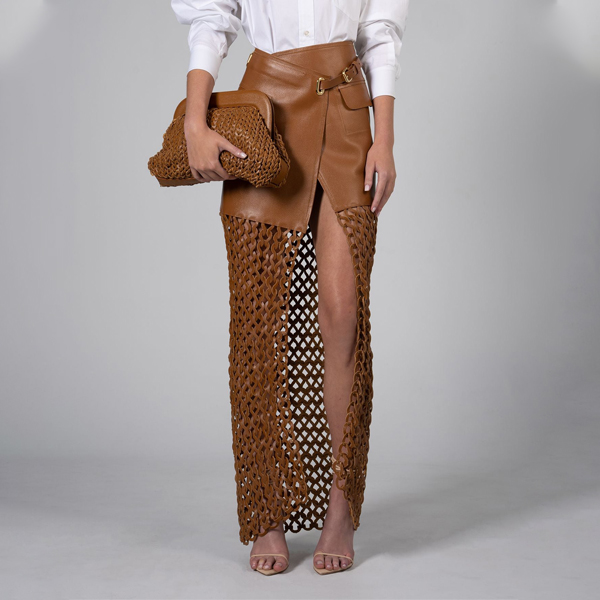 leather long skirts