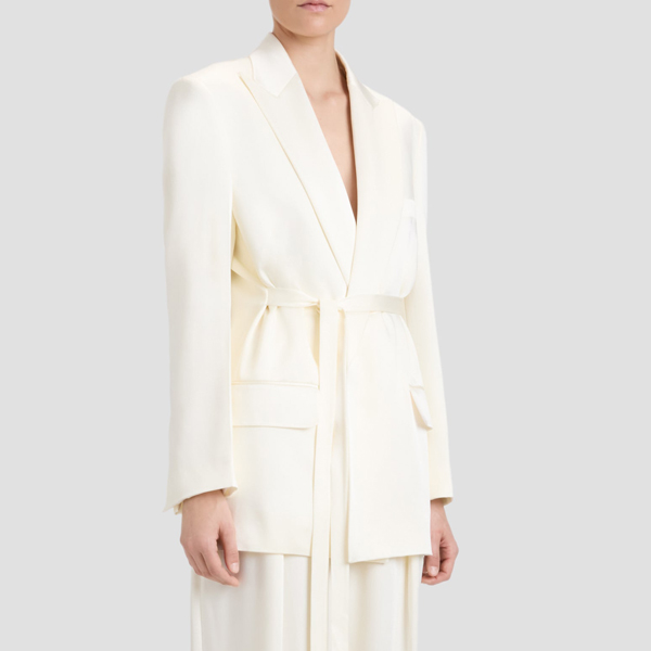 lightweight belted blazer