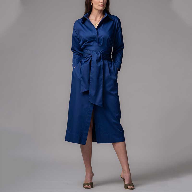 custom midi shirt dress