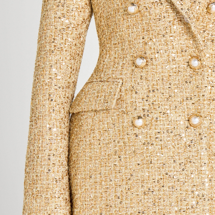 luxury tweed mini dress