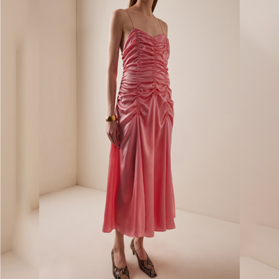 pink midi dress OEM