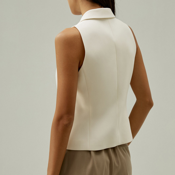 private label sleeveless blazer