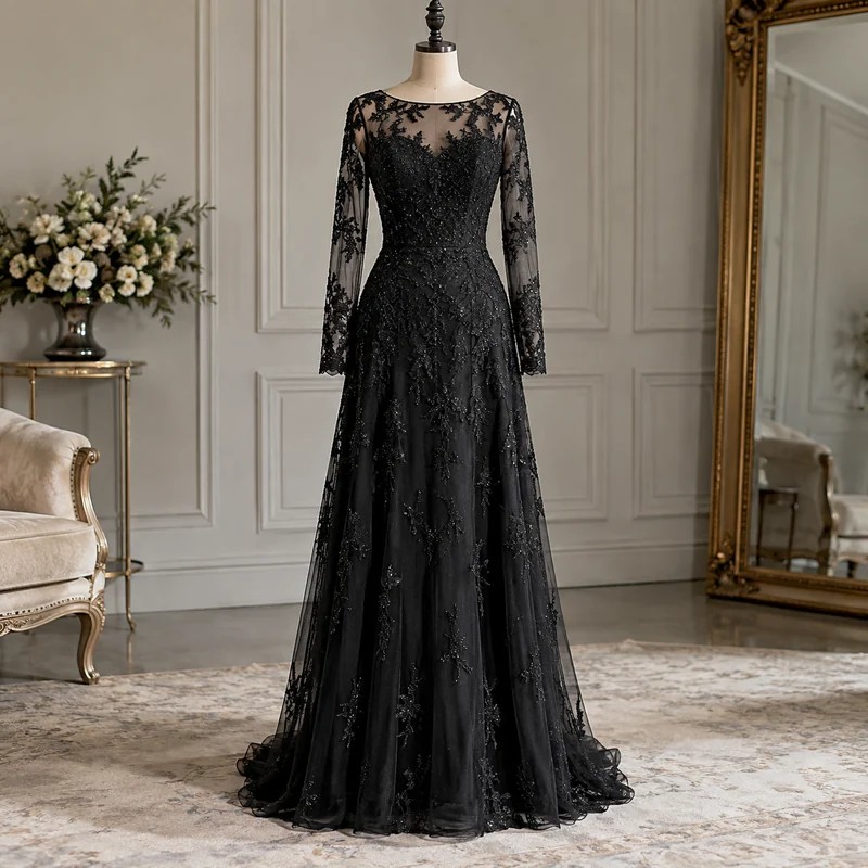 Lace and embellished evening dresses