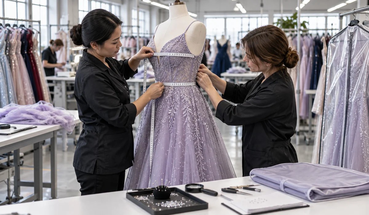 Prom dress quality control