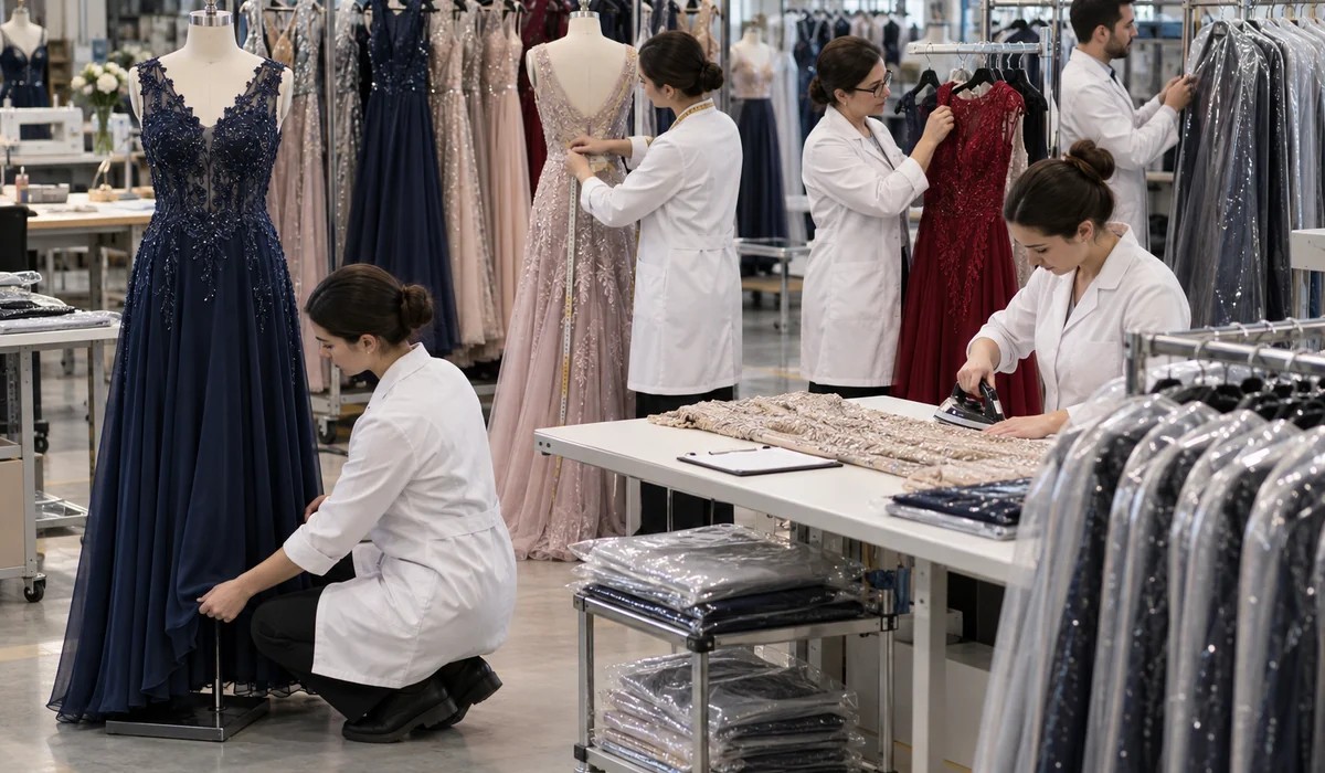 Evening dress quality control