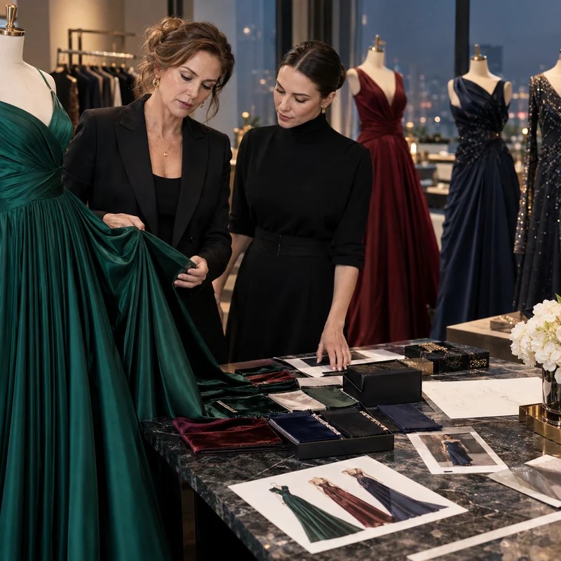 Evening dresses for fashion brands