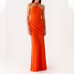 wholesale orange maxi dress